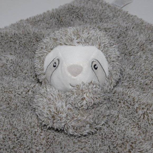Carter's Gray White Plush Sloth Security blanket Baby Lovey Nunu Soother 67609 - Picture 2 of 6